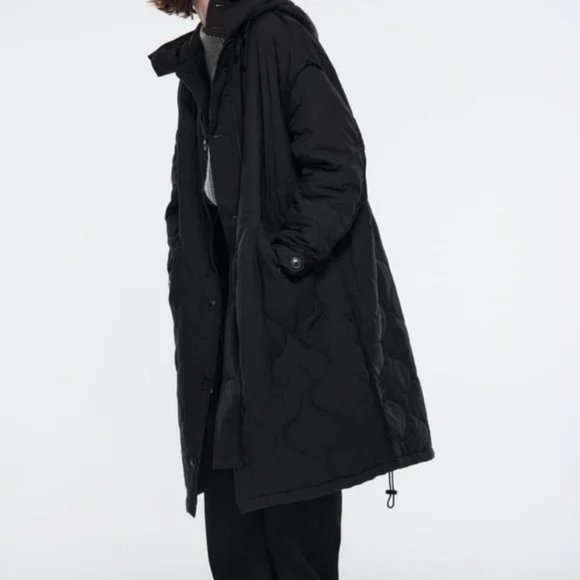 ZARA QUILTED MINIMAL PARKA LIMITED EDITION - Picture 2 of 12